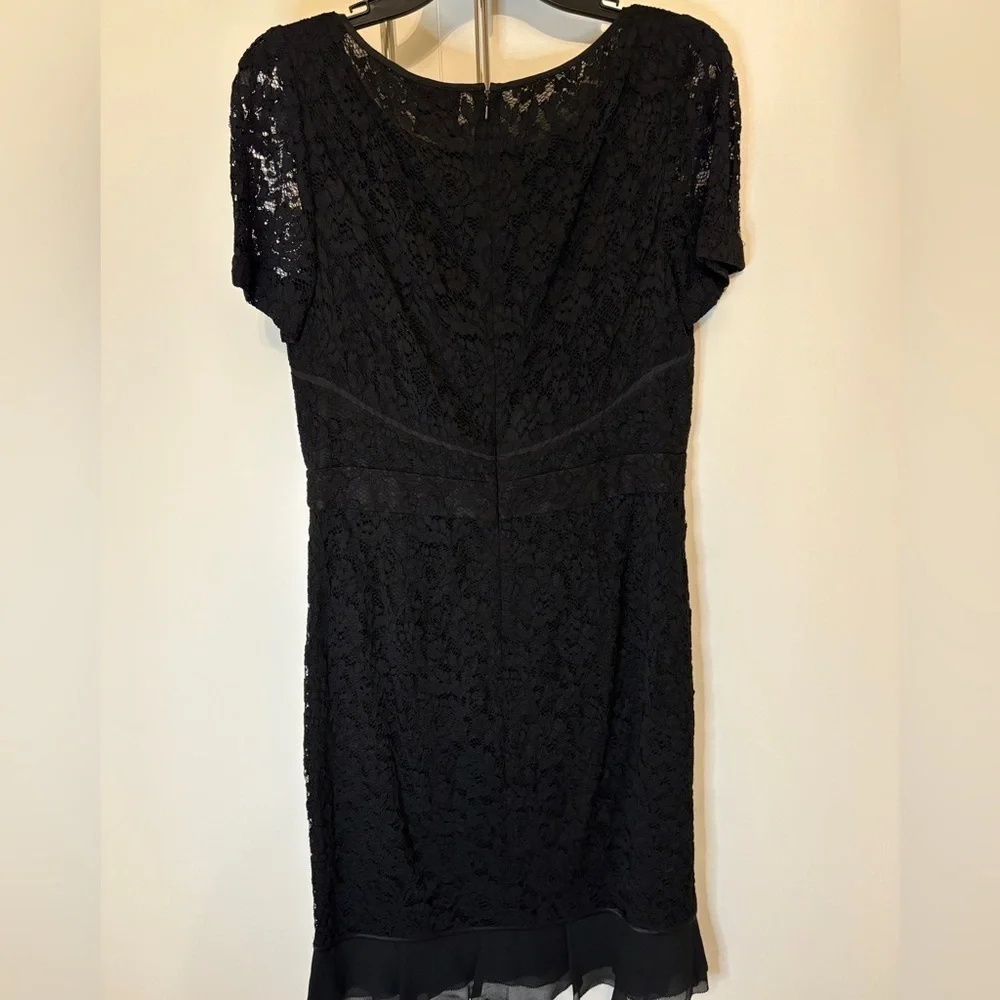 Vintage Tory Burch Silk Bovary Black Lace Cocktail Dress, circa 2000. Size 10